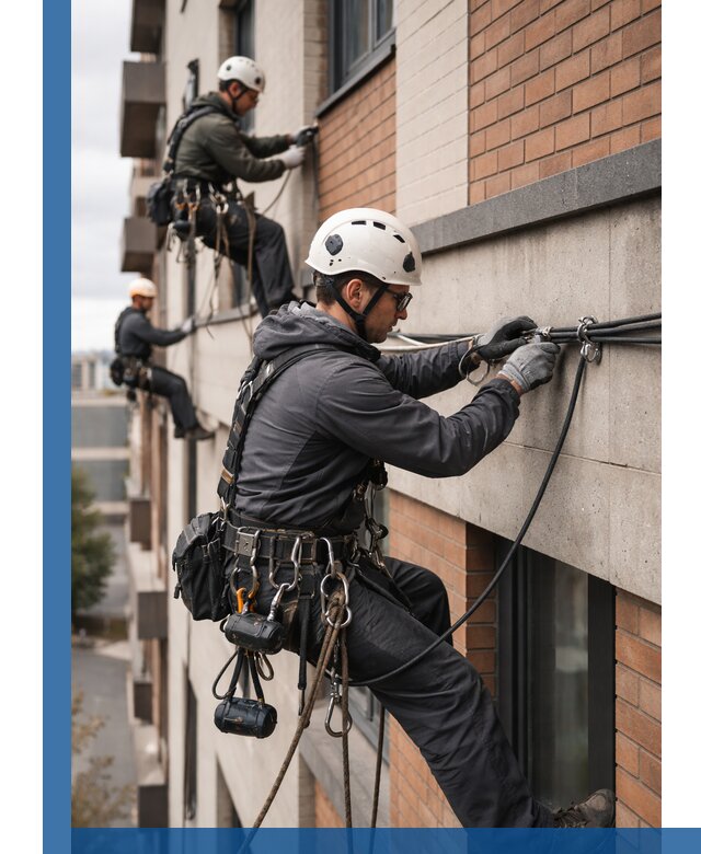 Крепление кабеля на фасаде монтаж и крепеж в Нальчике