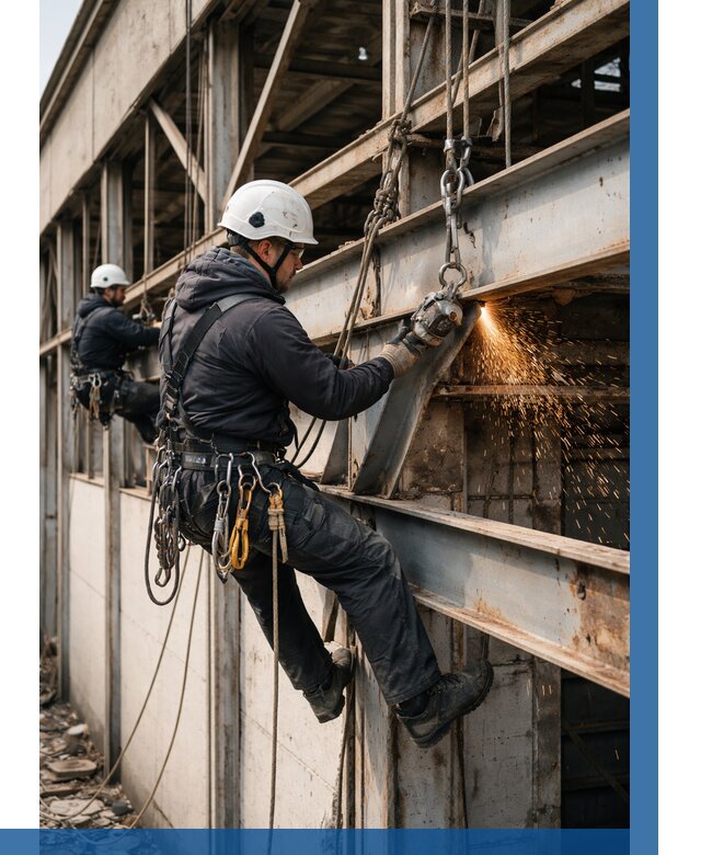 Демонтаж металлоконструкций на высоте в Нальчике от 6736р. |ВЫСОТНИК-Нль