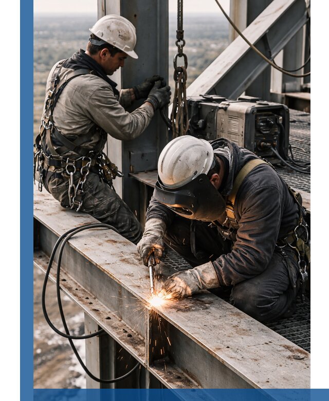 Высотные сварочные работы в Нальчике для промышленных объектов