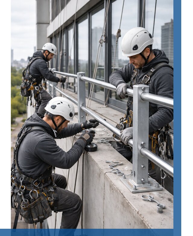 Монтаж ограждений на высоте в Нальчике, от 1244 р. | ВЫСОТНИК-Нль