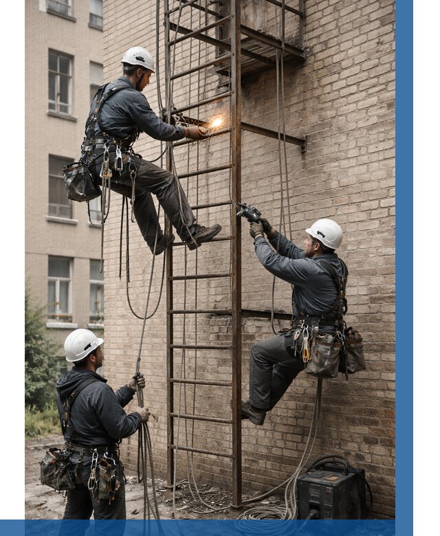 Ремонт пожарной лестницы в Нальчике от 7772 р. | ВЫСОТНИК-Нль