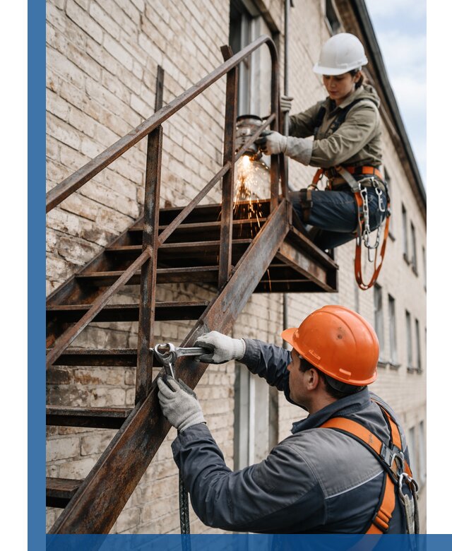 Ремонт и восстановление пожарных лестниц с выездом в Нальчике
