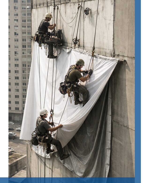 Замена баннерного полотна в Нальчике от 6736 р. | ВЫСОТНИК-Нль—заказать