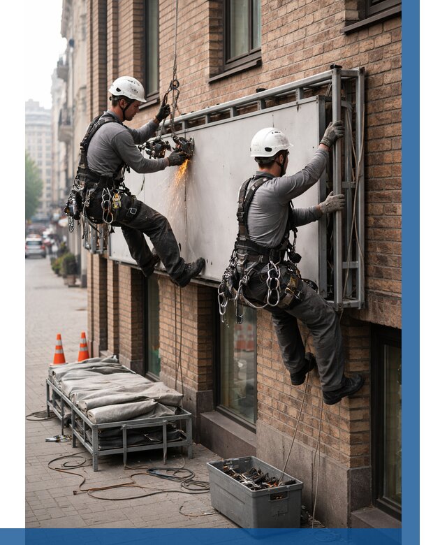 Демонтаж рекламной вывески в Нальчике от 6736 р. | ВЫСОТНИК-Нль