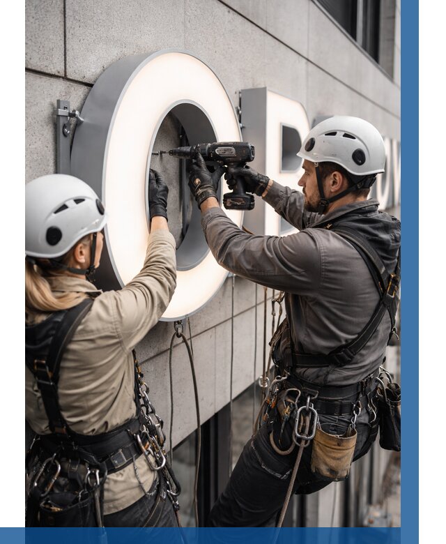 Монтаж световых букв в Нальчике от 3109 р. под ключ ВЫСОТНИК-Нль