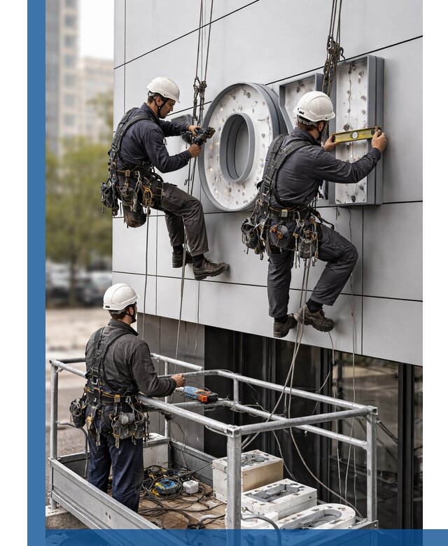 Профессиональный монтаж световых букв в Нальчике под ключ