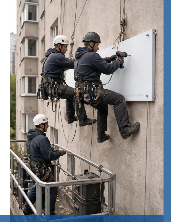 Монтаж табличек и указателей в Нальчике от 3627 р. | ВЫСОТНИК-Нль