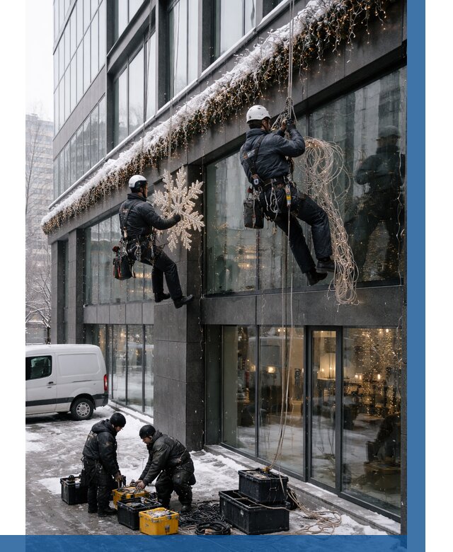 Демонтаж новогоднего оформления в Нальчике от 5700 р. | ВЫСОТНИК-Нль