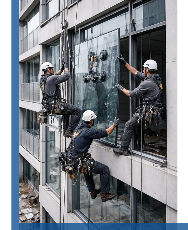 Фасадное остекление и монтаж витражей зданий в Нальчике под ключ
