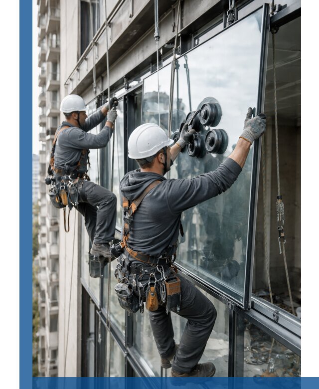 Витражное остекление фасадов и лоджий в Нальчике под ключ