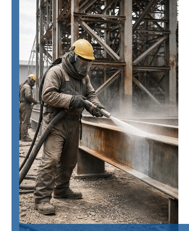 Пескоструйная очистка металлоконструкций в Нальчике промышленная