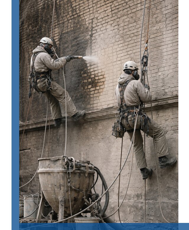 Пескоструйная очистка фасадов в Нальчике профессионально