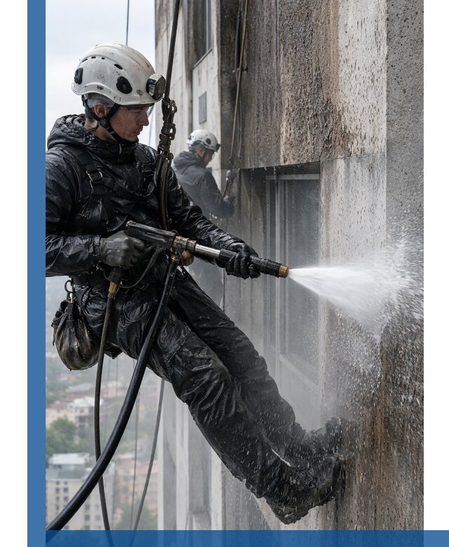 Гидроструйная очистка фасадов и конструкций в Нальчике