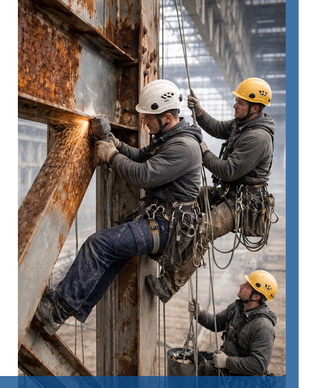 Зачистка металла от ржавчины в Нальчике от 363 р. | ВЫСОТНИК-Нль