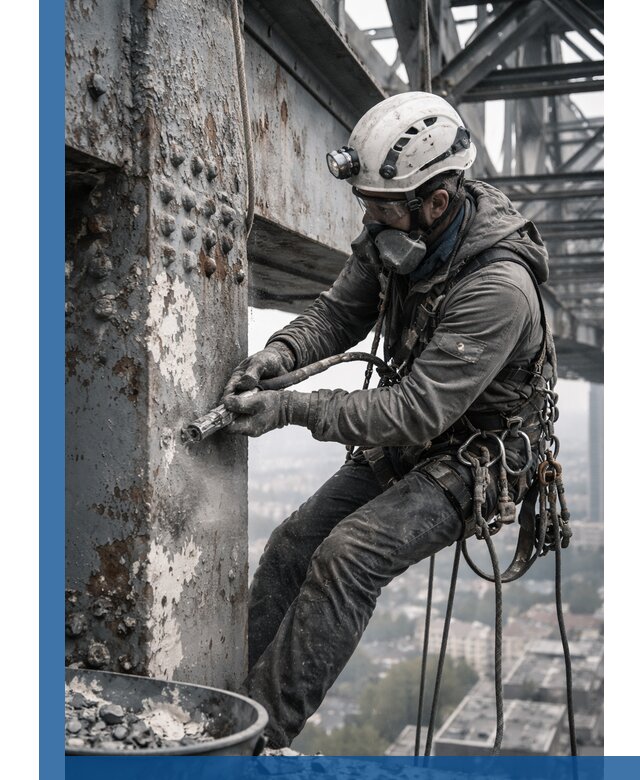 Удаление старой краски с металлических конструкций в Нальчике