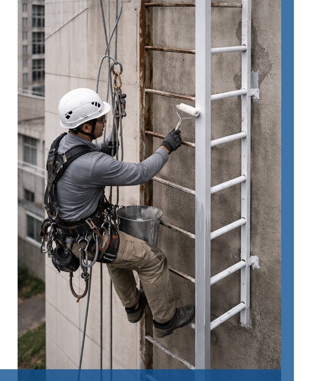 Покраска пожарных лестниц в Нальчике от 4663 р. | ВЫСОТНИК-Нль