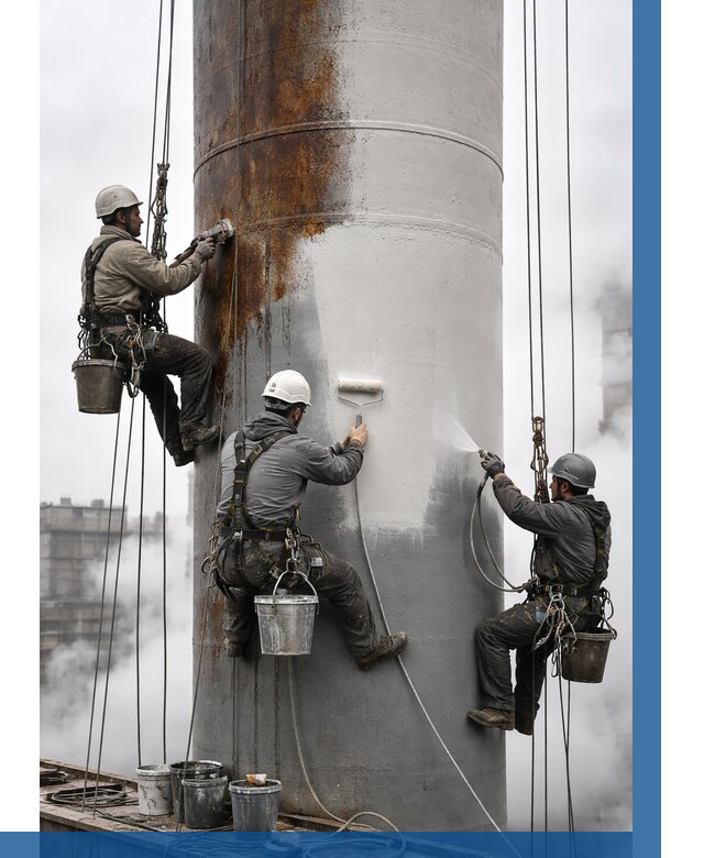 Покраска дымовых труб в Нальчике от 8809 р. | ВЫСОТНИК-Нль