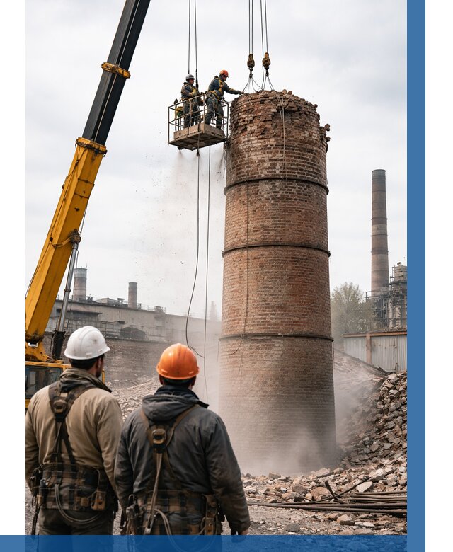 Демонтаж дымовой трубы в Нальчике от 93267 р. | ВЫСОТНИК-Нль, смета