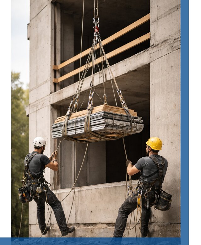 Подъем материала на этаж веревками в Нальчике от 1554 р. | ВЫСОТНИК-Нль