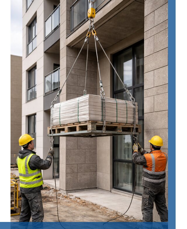 Подъем керамогранита на этаж в Нальчике от 3627 р. | ВЫСОТНИК-Нль