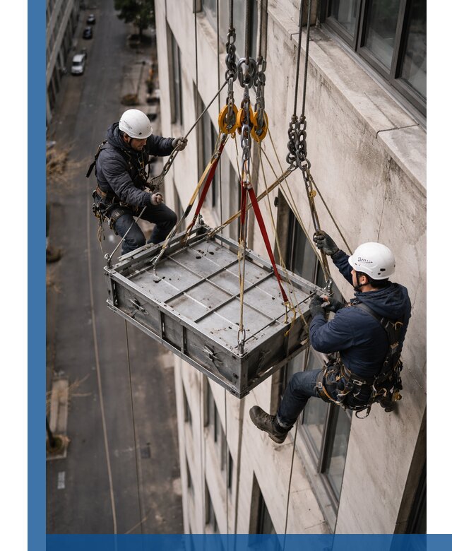 Спуск и подъем грузов по фасаду в Нальчике для зданий