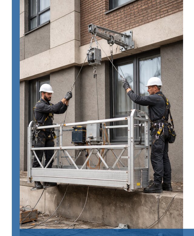 Монтаж и подъем фасадной люльки в Нальчике с гарантией безопасности