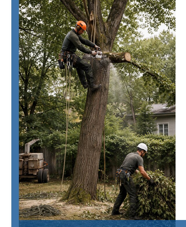 Кронирование деревьев в Нальчике, безопасная высотная обрезка