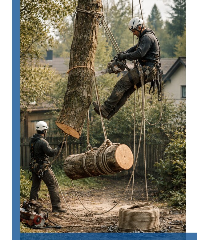 Валка деревьев частями в Нальчике, безопасно и аккуратно