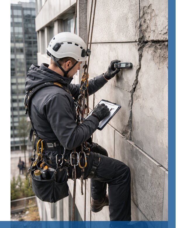 Обследование фасада альпинистами в Нальчике от 124 р. | ВЫСОТНИК-Нль