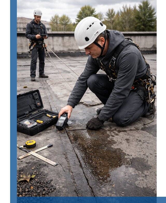 Обследование кровли на протечки и выявление дефектов в Нальчике