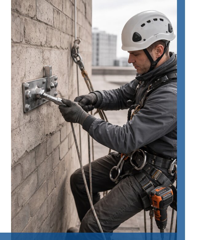 Установка анкерных точек в Нальчике от 3627 р. | ВЫСОТНИК-Нль