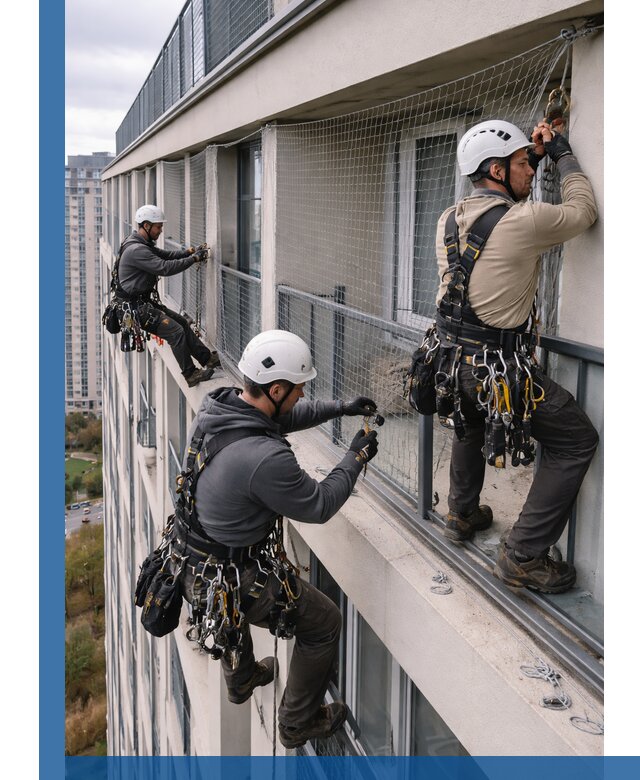 Профессиональный монтаж защитной сетки от птиц в Нальчике